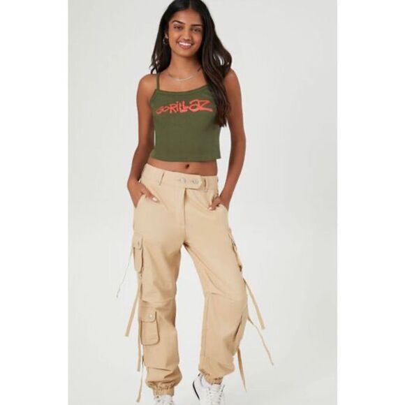 Forever 21 Utility Cargo Joggers Size Small New - Picture 1 of 9